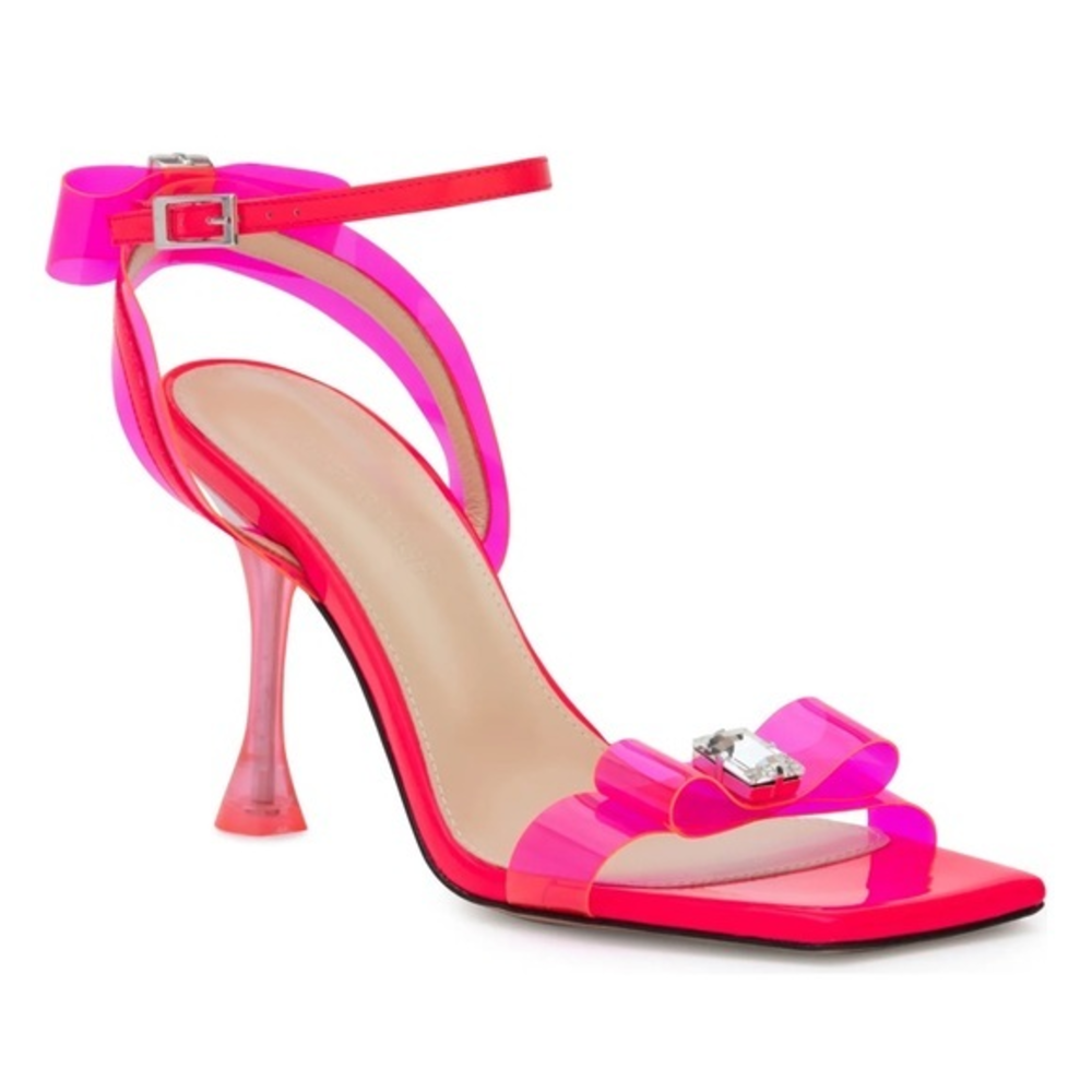 New Mach & Mach French Bow‎ Square toe sandal heel size 37EU